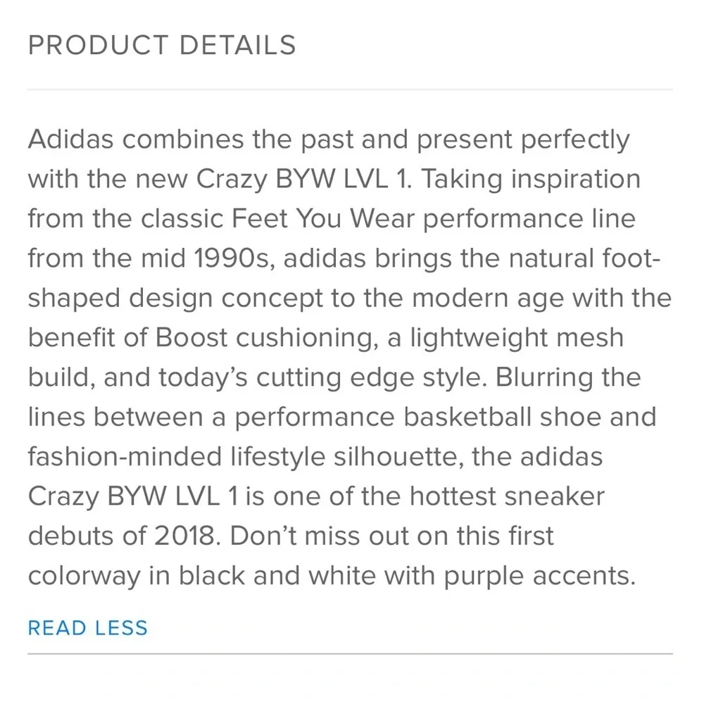 Adidas Crazy BYW LVL 1 Basketball Sneaker Sz 8 - Picture 3 of 14